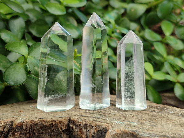 Polished Clear Quartz Crystals x 12 From Madagascar