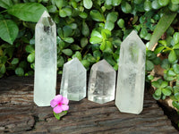 Polished Clear Quartz Crystals x 4 From Madagascar