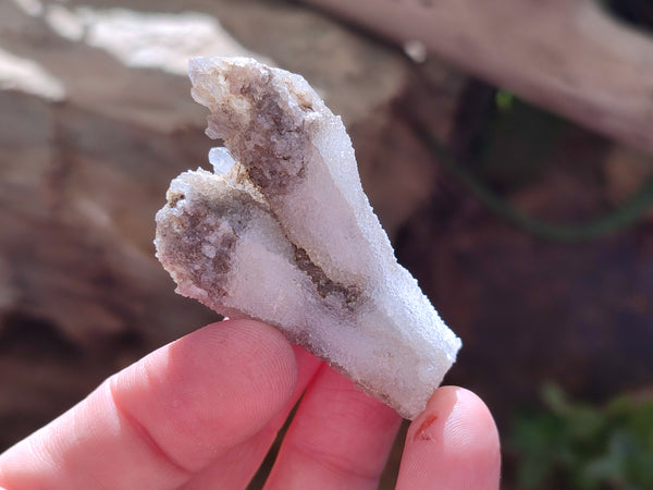 Natural Drusy Quartz Coated Calcite Pseudomorph Specimens x 24 From Alberts Mountain, Lesotho