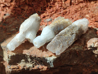 Natural Drusy Quartz Coated Calcite Pseudomorph Specimens x 24 From Alberts Mountain, Lesotho