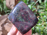 Polished Ruby Corundum In Chrome Verdite Free Forms x 3 From Zimbabwe