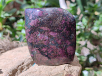 Polished Ruby Corundum In Chrome Verdite Free Forms x 3 From Zimbabwe