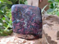 Polished Ruby Corundum In Chrome Verdite Free Forms x 3 From Zimbabwe