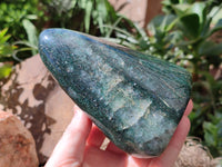 Polished Fuchsite Standing Free Forms x 3 From Madagascar