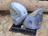 Polished Blue Lace Agate Geodes x 6 From Malawi