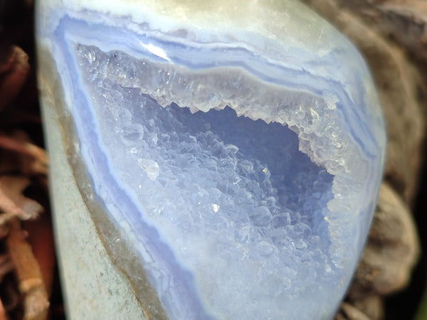 Polished Blue Lace Agate Geodes x 6 From Malawi