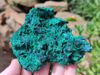 Natural Silky Malachite Specimens x 2 From Kasompe, Congo