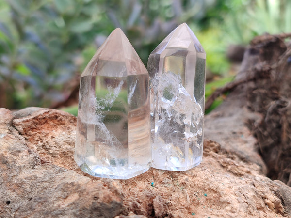 Polished Clear Quartz Crystals x 35 From Madagascar