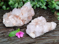 Natural Amethyst Spirit Quartz Clusters x 2 From Boekenhouthoek, South Africa