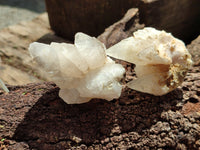 Natural Drusy Quartz Coated Calcite Pseudomorph Specimens x 12 From Alberts Mountain, Lesotho