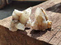 Natural Drusy Quartz Coated Calcite Pseudomorph Specimens x 12 From Alberts Mountain, Lesotho