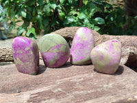 Polished Stichtite Standing Free Forms x 4 From Barberton, South Africa