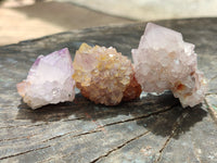 Natural Mixed Smokey Amethyst Spirit Quartz Clusters x 35 From Boekenhouthoek, South Africa