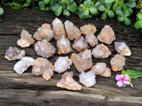 Natural Mixed Smokey Amethyst Spirit Quartz Clusters x 35 From Boekenhouthoek, South Africa