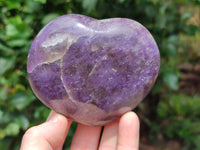 Polished Lepidolite with Pink Rubellite Hearts x 6 From Ambatondrazaka, Madagascar