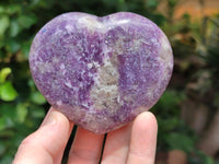 Polished Lepidolite with Pink Rubellite Hearts x 6 From Ambatondrazaka, Madagascar