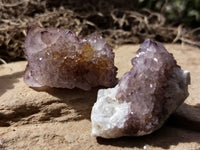 Natural Amethyst Spirit Quartz Clusters x 20 From Boekenhouthoek, South Africa