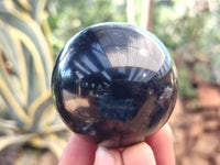 Polished Black Basalt Spheres x 5 From Antsirabe, Madagascar