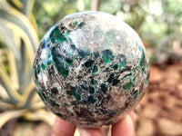 Polished Emerald Mica In Matrix Spheres x 2 From Mutoko, Zimbabwe