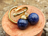 Hand Made Sodalite Hoop Earrings - sold per item - From Namibia