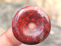 Hand Made Red Jasper Donut Pendants - sold per item - From South Africa