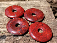 Hand Made Red Jasper Donut Pendants - sold per item - From South Africa