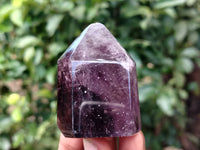 Polished Smokey Window Amethyst Quartz Crystals x 6 From Akansobe, Madagascar