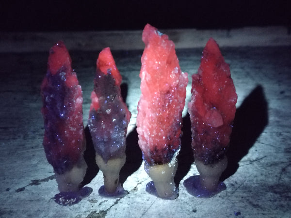 Natural Drusy Quartz Coated Calcite Pseudomorph Specimens x 12 From Lesotho