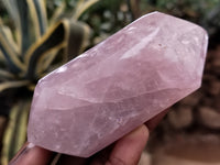 Polished Double Terminated Rose Quartz Points x 6 From Ambatondrazaka, Madagascar