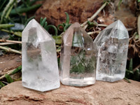 Polished Clear Quartz Crystals x 20 From Madagascar