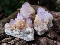 Natural Amethyst Spirit Quartz Clusters x 12 From Boekenhouthoek, South Africa