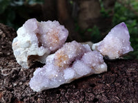 Natural Amethyst Spirit Quartz Clusters x 12 From Boekenhouthoek, South Africa