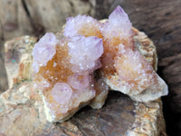 Natural Amethyst Spirit Quartz Clusters x 12 From Boekenhouthoek, South Africa