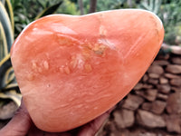 Polished Orange Twist Calcite Standing Free Forms x 2 From Madagascar