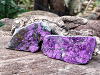 Polished On One Side Purpurite Specimens x 6 From Namibia