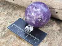 Polished Lepidolite Sphere's x 4 From Zimbabwe