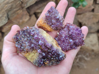 Natural Amethystos Amethyst Plates x 13 From Kwaggafontein, South Africa