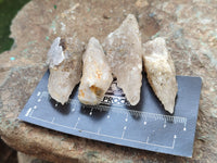 Natural Drusy Quartz Coated Calcite Pseudomorph Specimens x 35 From Alberts Mountain, Lesotho