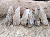 Natural Drusy Quartz Coated Calcite Pseudomorph Specimens x 35 From Alberts Mountain, Lesotho