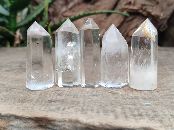 Polished Clear Quartz Crystals x 20 From Madagascar