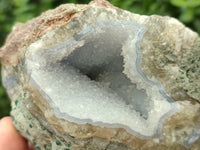 Natural Blue Lace Agate Geode Specimens x 4 From Nsanje, Malawi