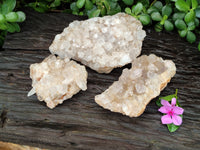 Natural Limonite Quartz Clusters x 3 From Solwezi, Zambia