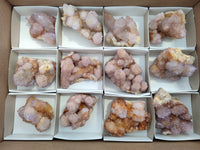 Natural Ametrine Spirit Quartz Clusters x 12 From Boekenhouthoek, South Africa