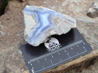 Polished On One Side Blue Lace Agate Geodes x 12 From Nsanje, Malawi