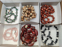 Hand Made Mixed Stone Bead Necklaces x 6 From South Africa