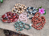 Hand Made Mixed Stone Bead Necklaces x 6 From South Africa