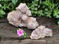 Natural Ametrine Spirit Quartz Clusters x 2 From Boekenhouthoek, South Africa