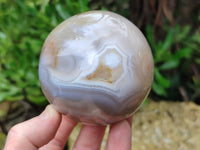 Polished Banded Agate Spheres x 3 From Madagascar