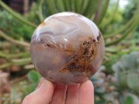 Polished Banded Agate Spheres x 3 From Madagascar