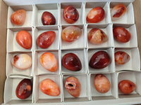 Polished Carnelian Eggs x 20 From Madagascar